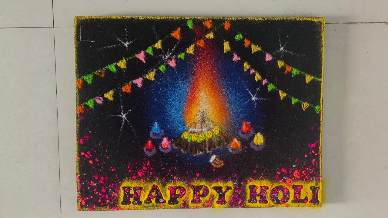 PDP Rangoli Art |🌈 Colourful Holi Special Rangoli Design 2026 💐🙏#Rangoli Video #Treading...