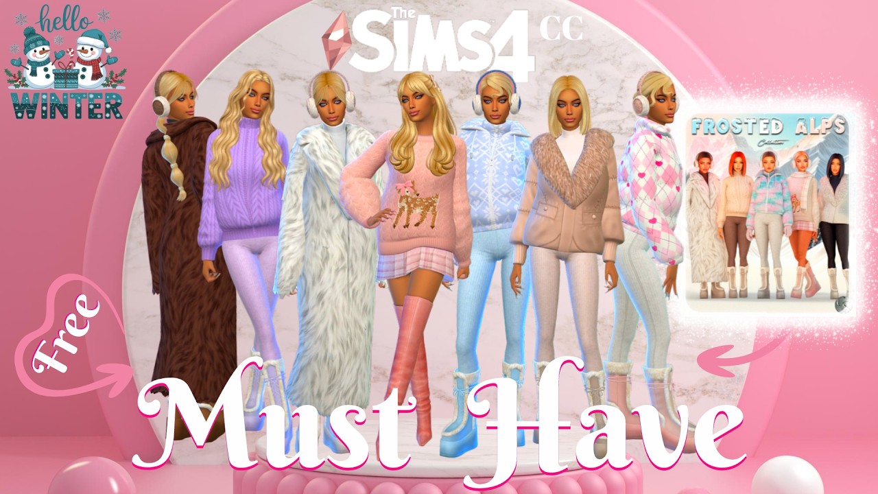 The Sims 4 CC Review ❄️ CAMUFLAJE ❄️ Frosted Alps Collection by CAMUFLAJE ❄️ Winter by Pinki