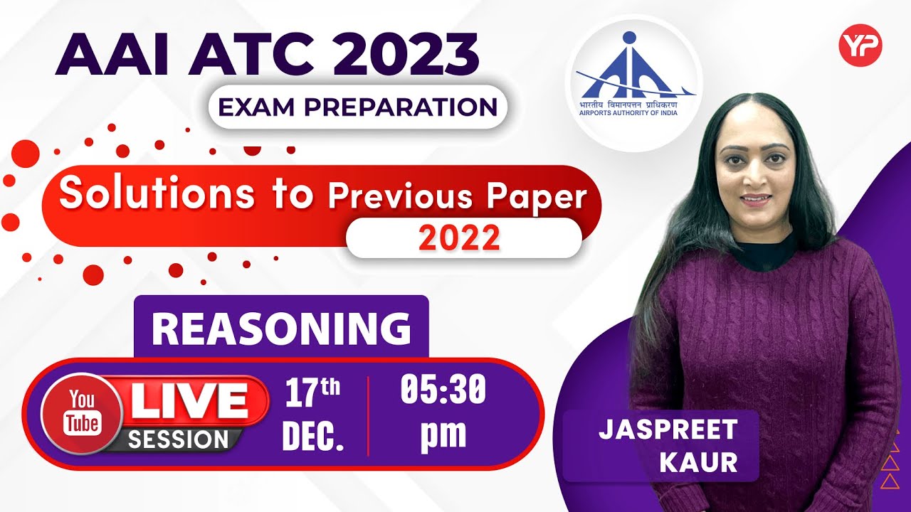 Reasoning Questions with concepts Previous year AAI ATC JE 27 July 2022 | Written exam preparation