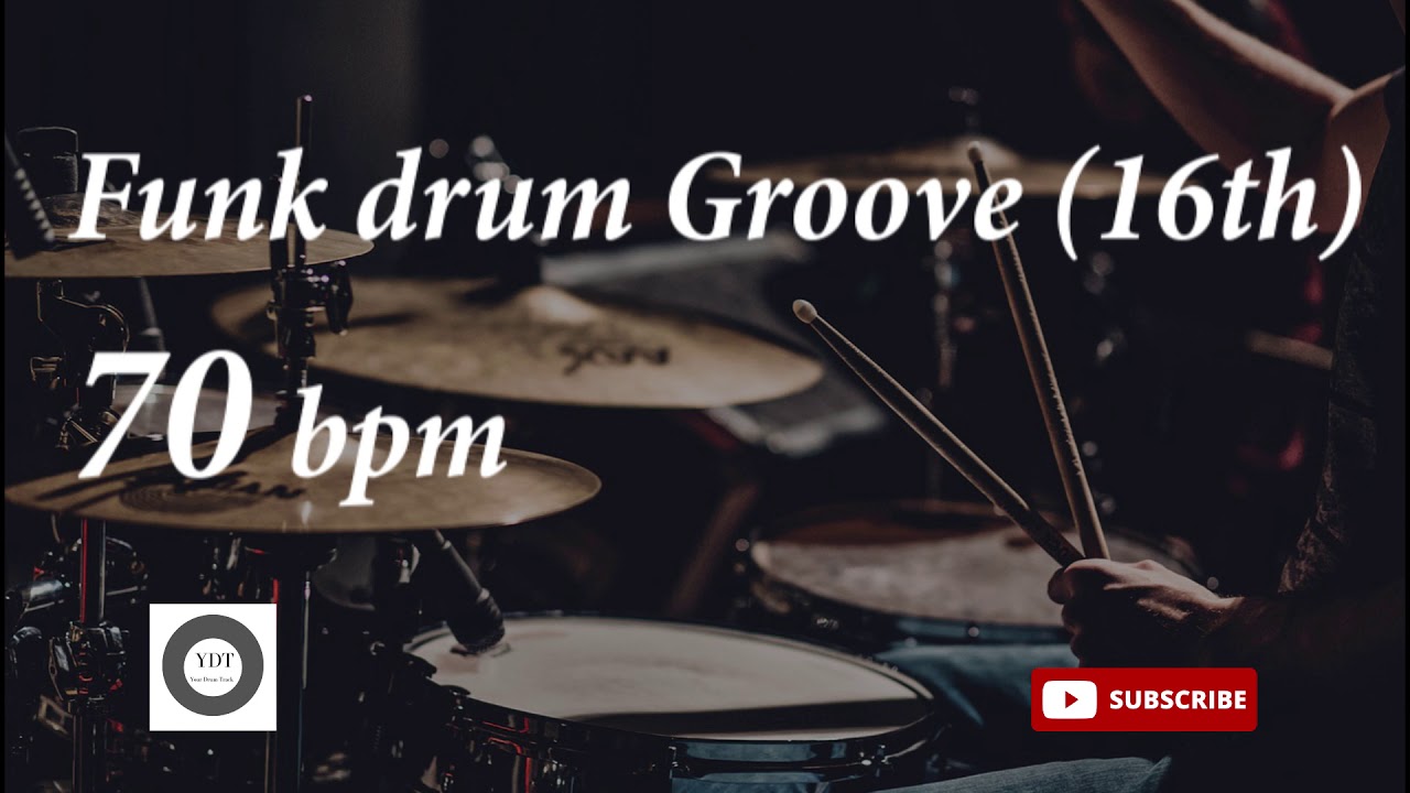 Funk Drum Groove HH 16th - 70 bpm - HQ