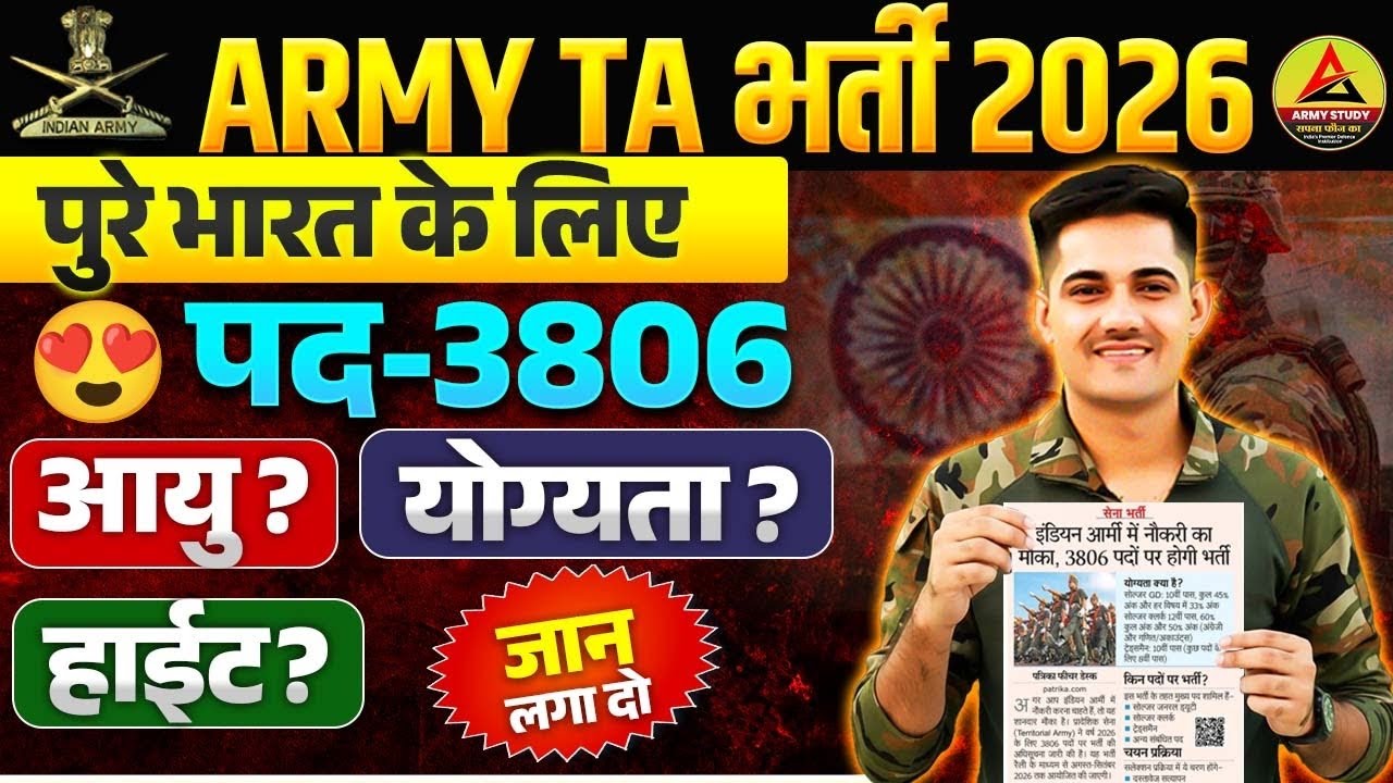 Army Territorial Vacancy 2026 | Army TA New Vacancy 2026 | Army permanent Bharti 2026 | Biju Sir 