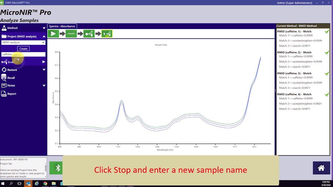 MicroNIR Quick Start 6: Sample Analysis