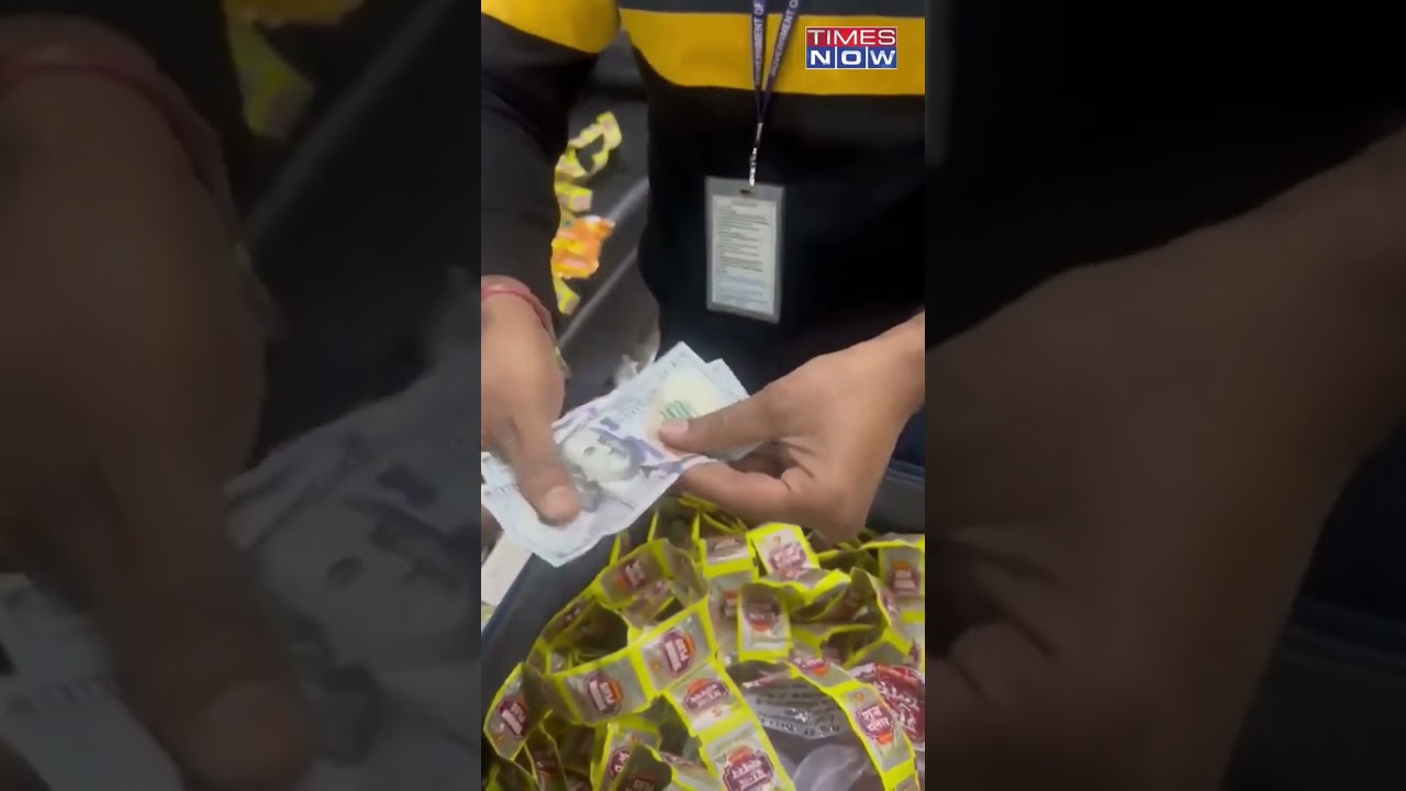 Officials Caught Man With Over Rs 32 Lakh Hidden Inside &lsquo;Pan Masala&rsquo; Sachets #shorts #viralvideo