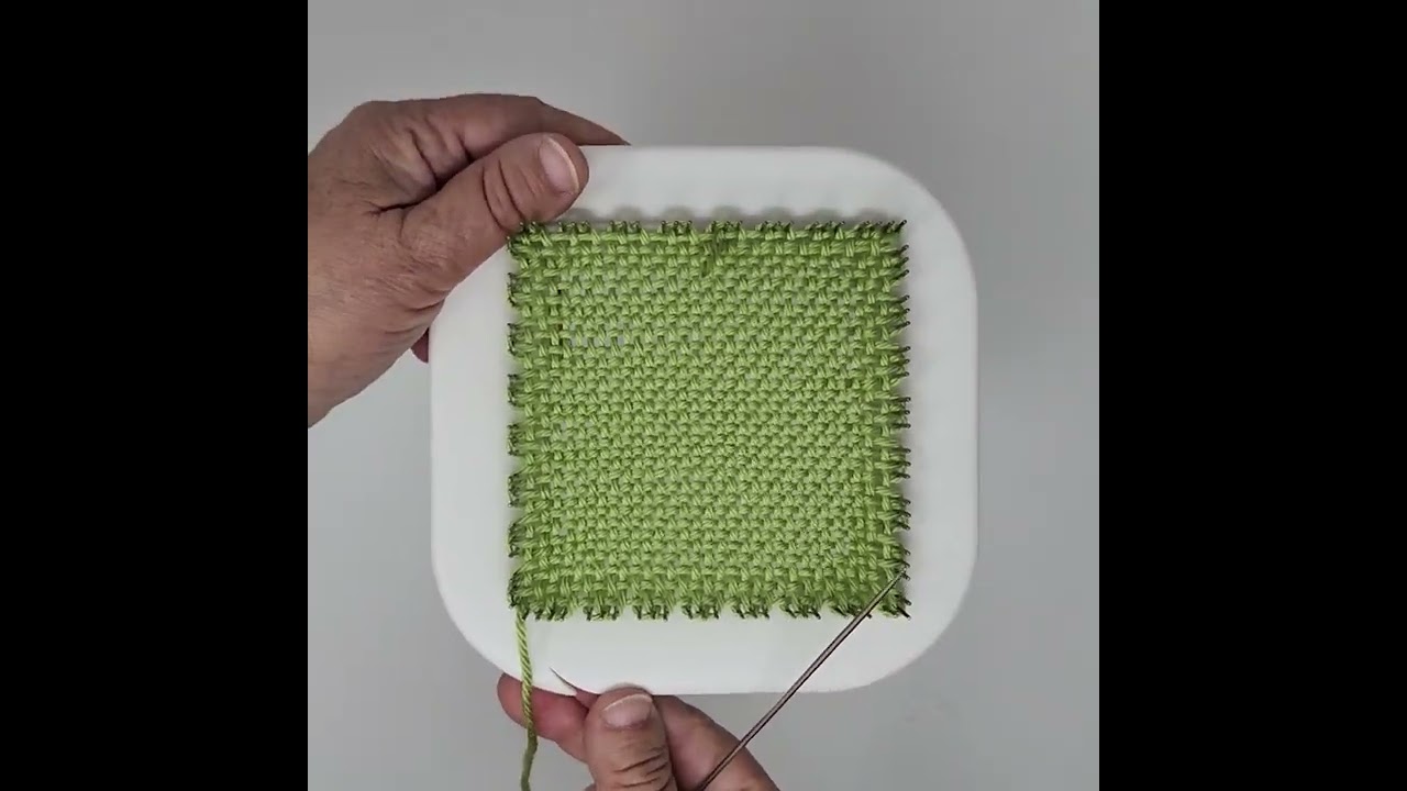 Weaving in the Tails on a Pin-Loom Woven Square