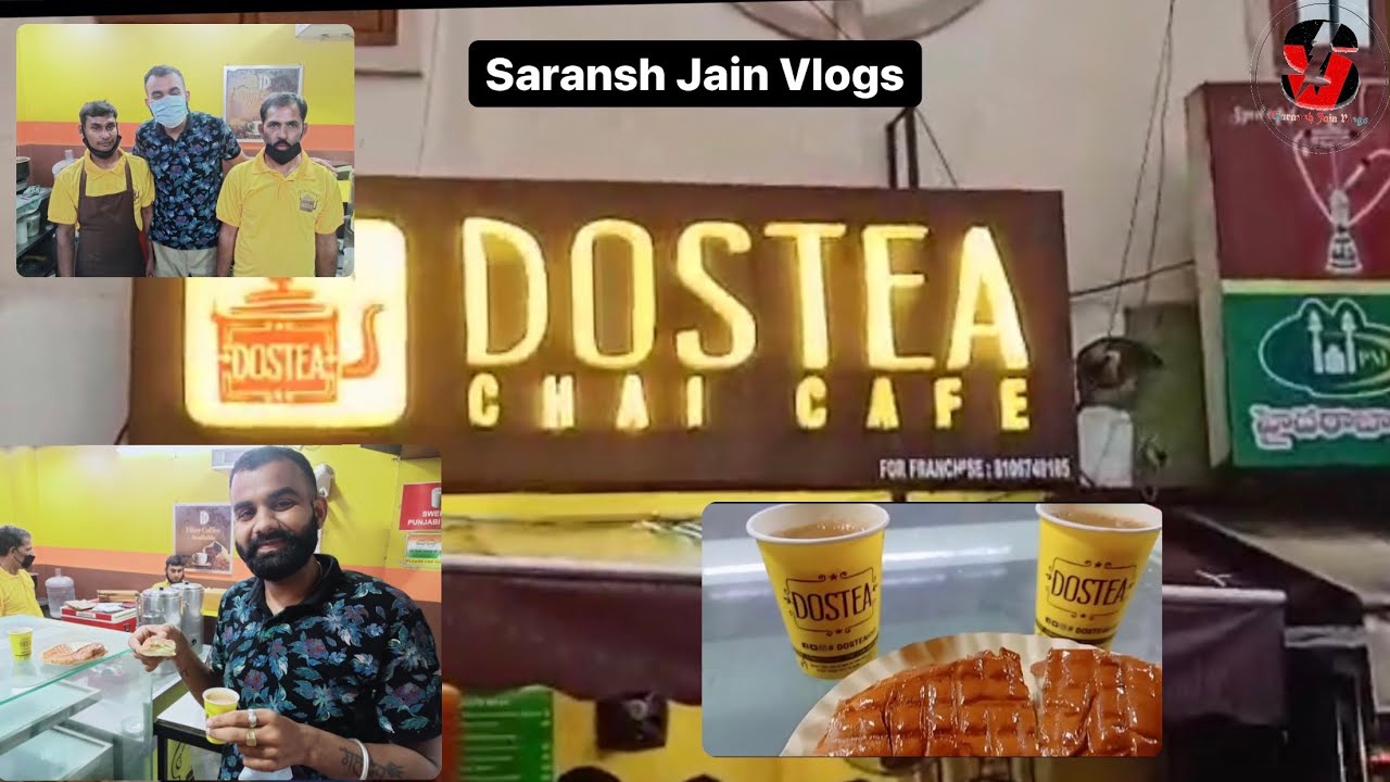 Hyderabad Mai Famous Maska Bun & Chai 😍 || DOSTEA || Travelling Vlog ||Saransh Jain Vlogs (Part-2)