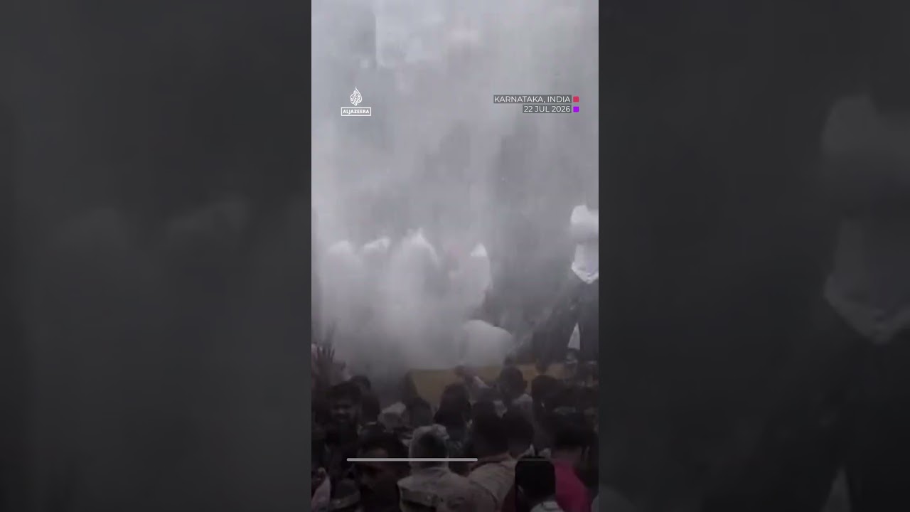Water cannon deployed at India education system protests | AJ #shorts