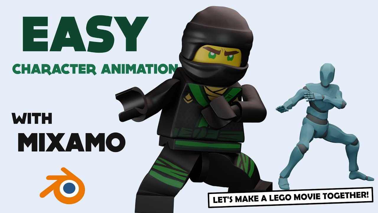 Easy LEGO Character Animation with Mixamo - Blender Tutorial