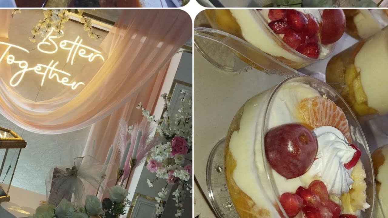 تحلية الفواكه بالكريمة الرائعة و اجواء خطوبة وليد سلفي لعزيز ولا أروع شوفوا الفيديو للاخير