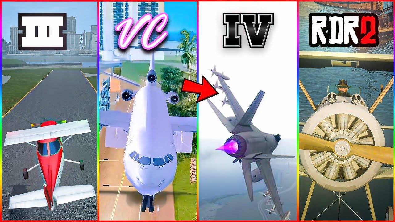 Flying PLANES in GTA & RDR Games...