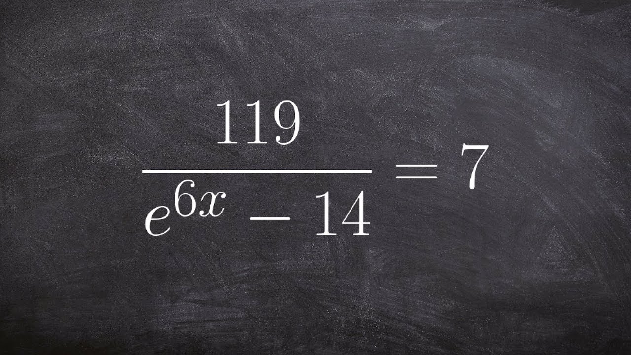 Solving an exponential equation with e on the denominator