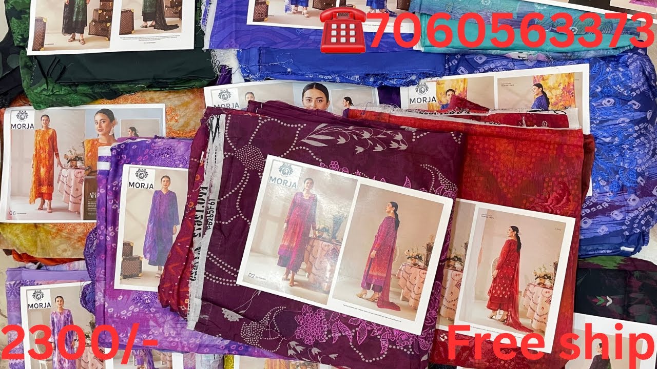 Gulljee morja lawn embroidered collection⭐️new stock🌼lawn embroidered suits☎️7060563373