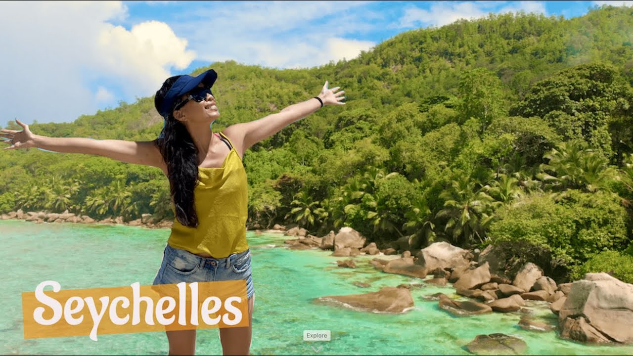 Seychelles 🏝️ -  Anse Marie Louise - drone view 4k 🌴