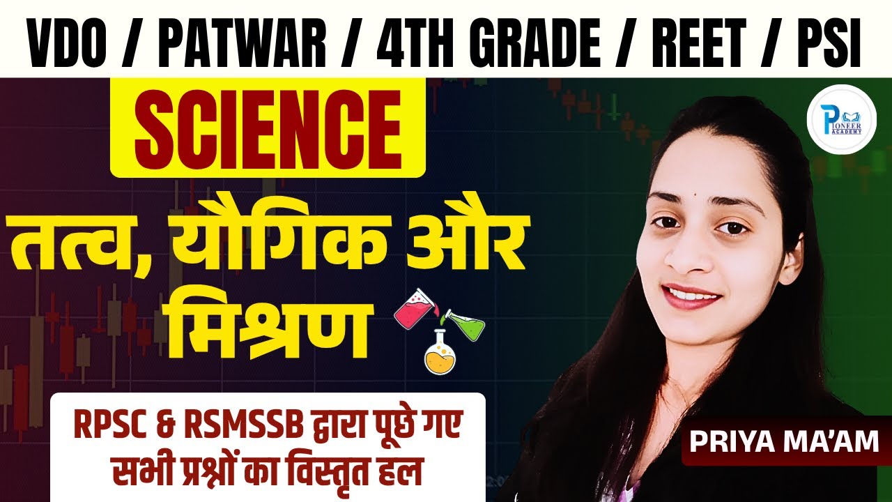 तत्त्व, यौगिक और मिश्रण | Science PYQ & Theory | Patwar, VDO, 4th Grade, REET, PSI | Priya Ma'am