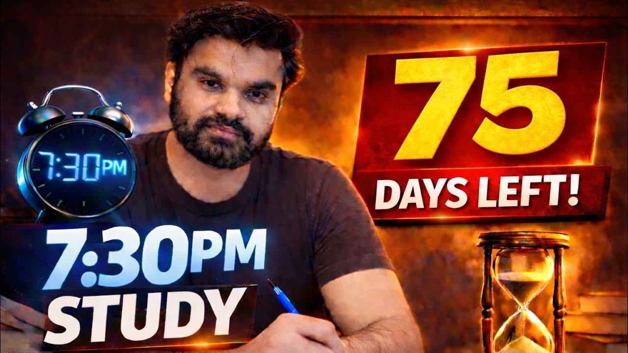 Last Day 75 | UPSC 2026 Live Study | Evening 7:30 PM Session | UPSC SSC PCS Preparation #upsc #live