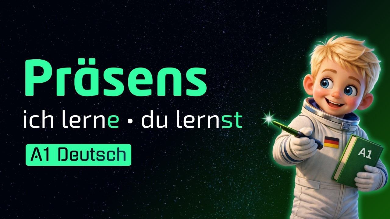 German Present Tense (Präsens) Explained (A1): Conjugation + V2 Word Order