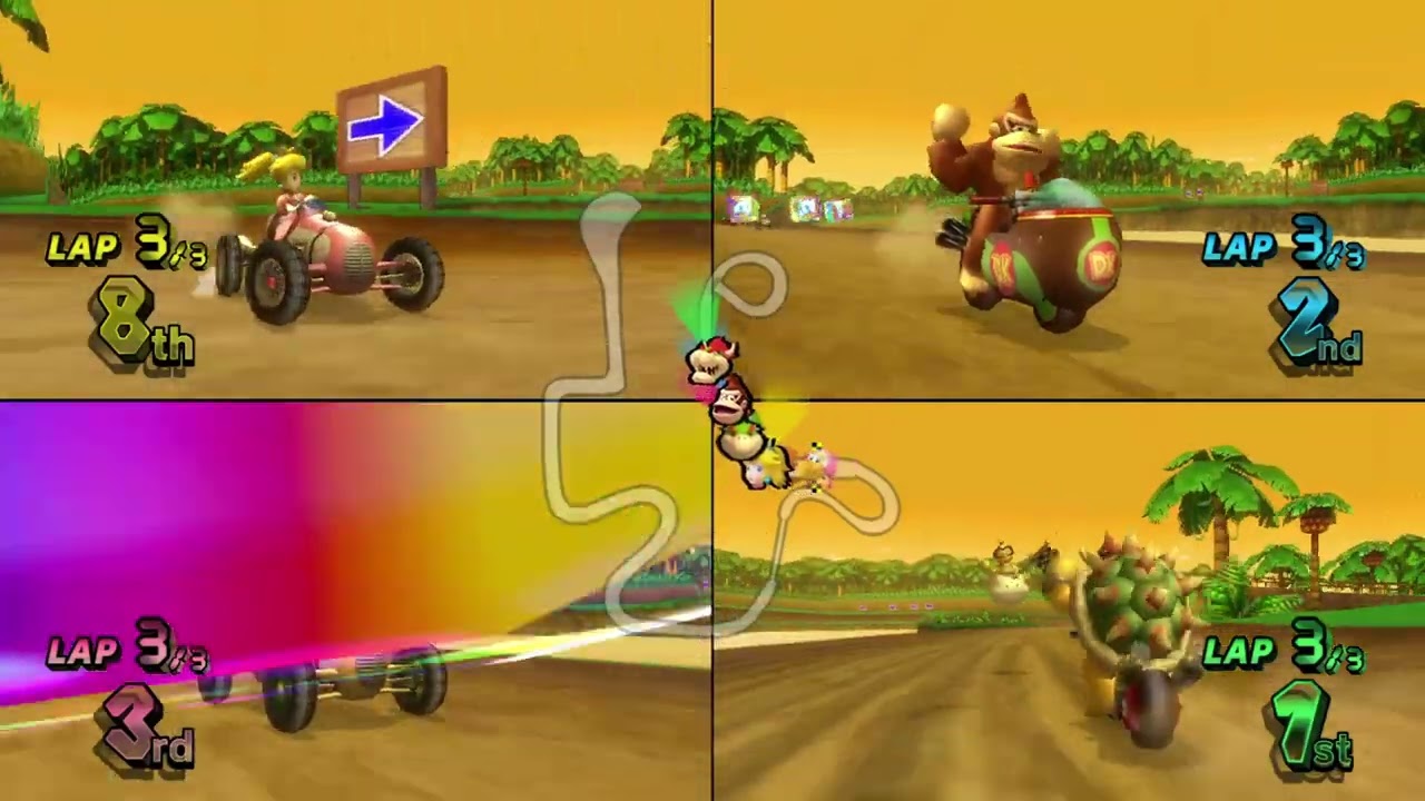 Mario Kart Wii ✦ 4 Players #355 (3 Tracks) 150cc