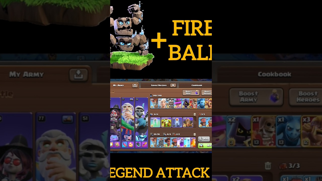 TH18 FIREBALL + Meteor Golem Attack Strategy || Clash Of Clans 