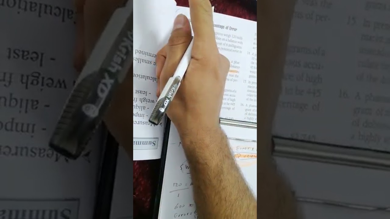 مبادئ صيدلة اللكجر الثاني شلون تجي اسئلة نسبة الخطأ بالامتحان؟ (percentage of error)