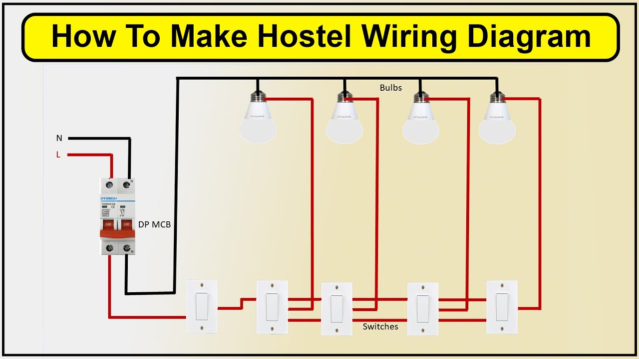 How To Make Hostel Wiring Diagram | hostel wiring