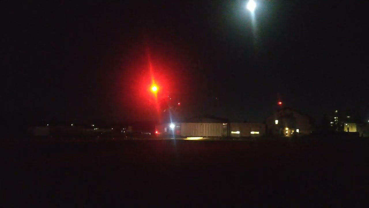 Noční přistání EC-135 OM-ATW z Prahy do Olomouce 