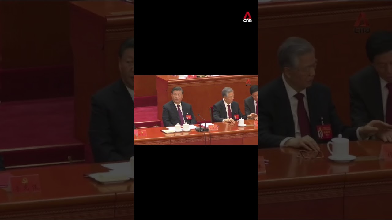 Exclusive footage of Hu Jintao before he was escorted from Congress. Full video on our channel.