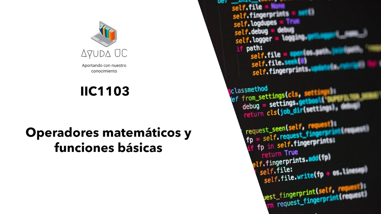Operadores matemáticos y funciones básicas - IIC1103