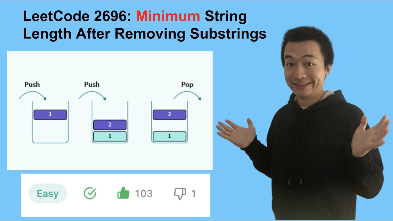 LeetCode 2696. Minimum String Length After Removing Substrings  - Interview Prep Ep 141
