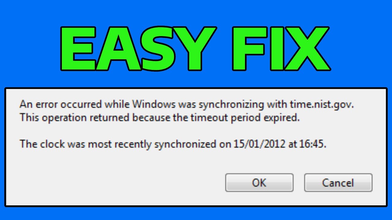 How To Fix An Error Occurred While Windows Was Synchronizing