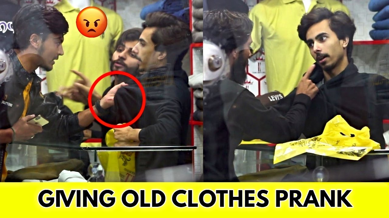 Giving Old Clothes || Salesman Prank