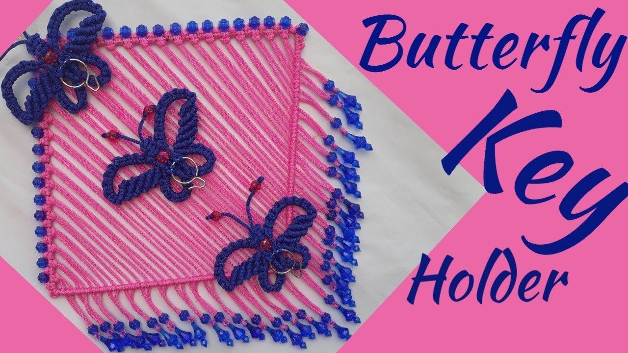 Macrame Butterfly Key Holder