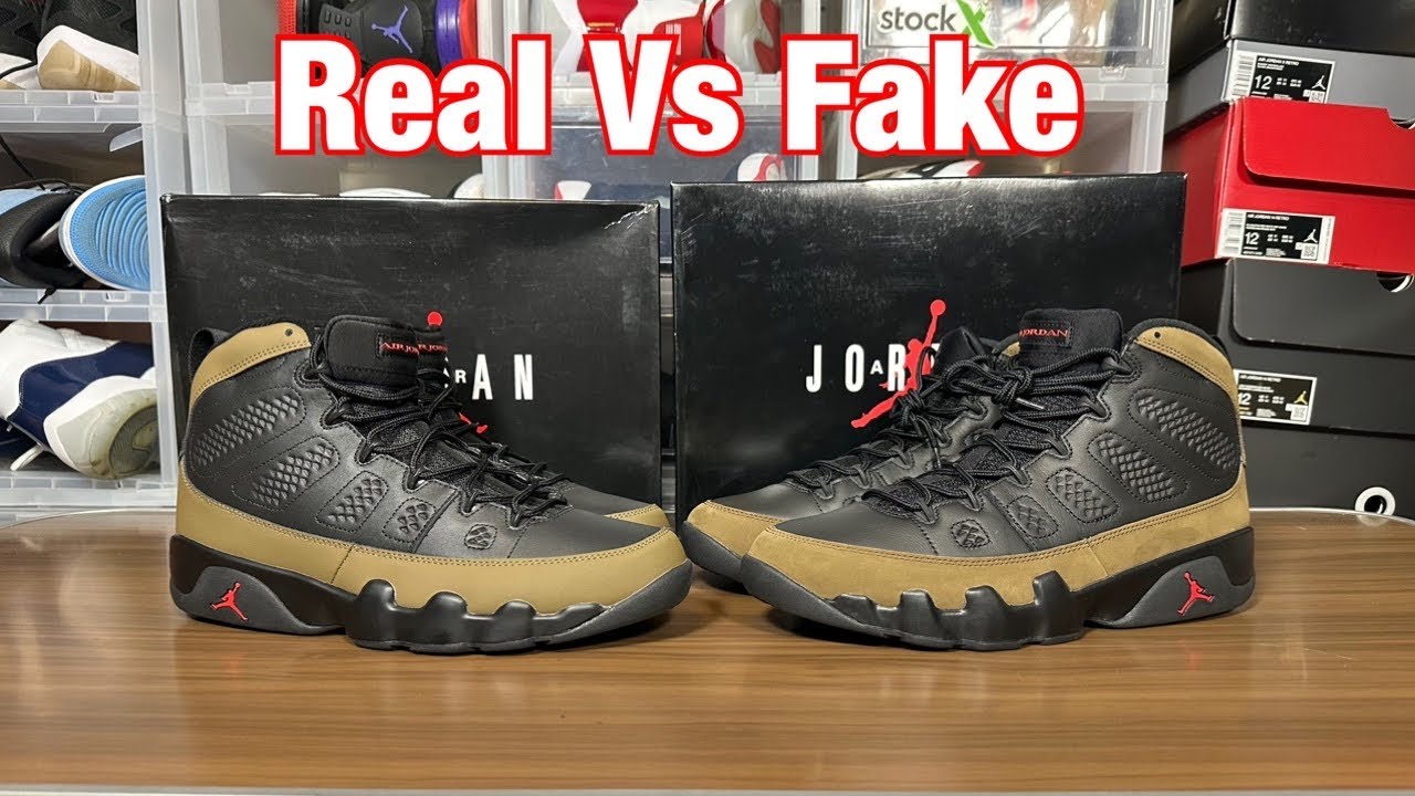 Обзор Air Jordan 9 Olive 2024: настоящие и поддельные