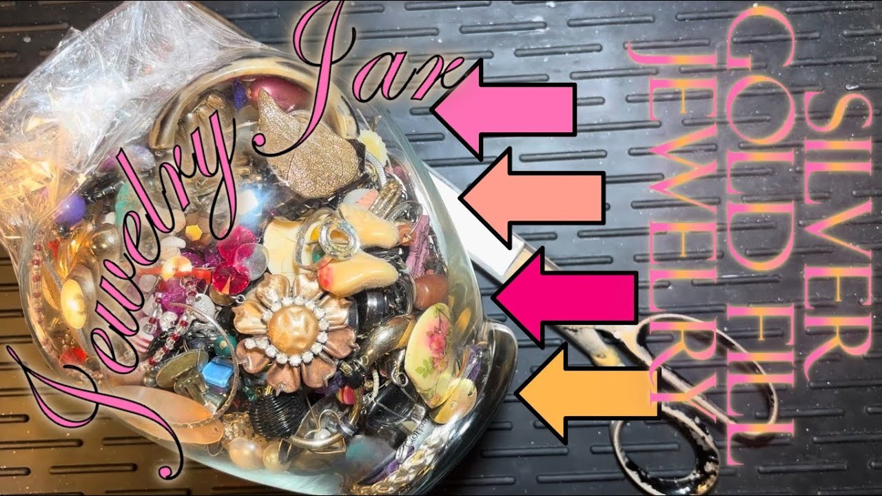 Surprise Jewelry Jar! #silver #goldfill #brass #jewelry #thrift #jewellery