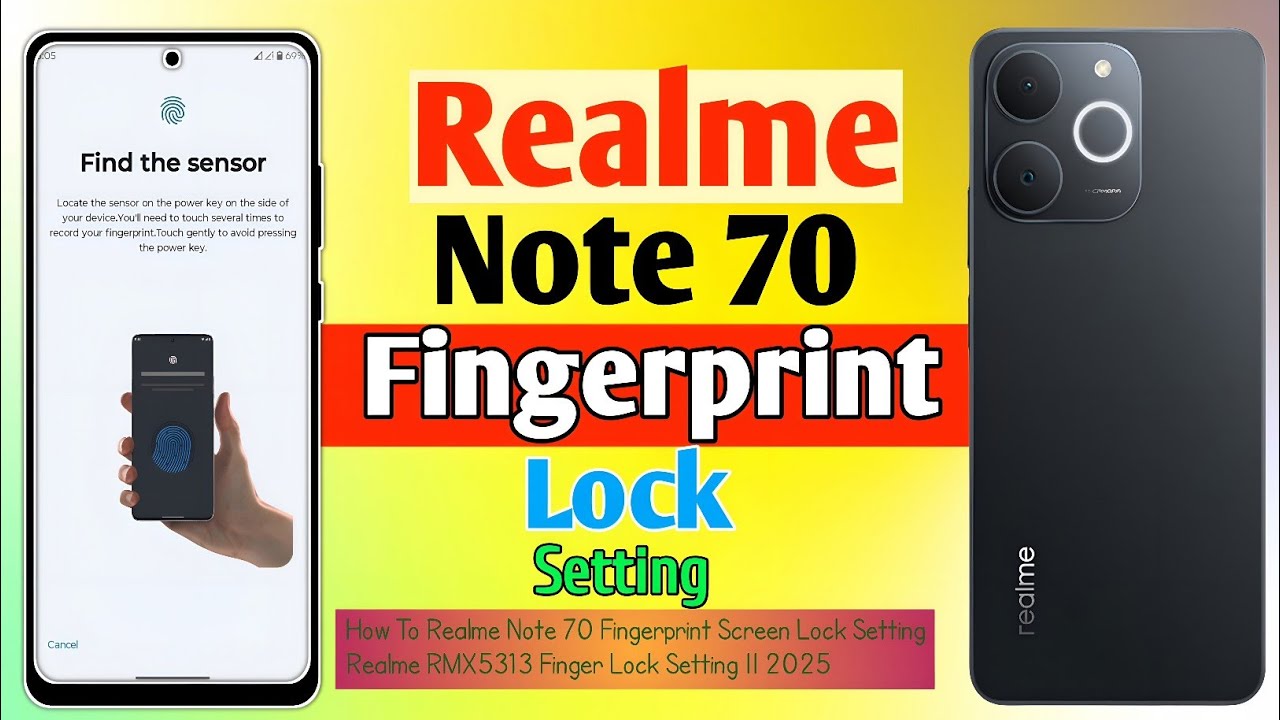 How To Realme Note 70 Fingerprint Screen Lock Setting || Realme RMX5313 Finger Lock Setting || 2025