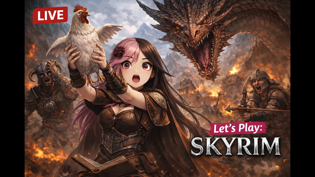 🐉 Mein ERSTES MAL in Skyrim| #gervtuber #shadowserena