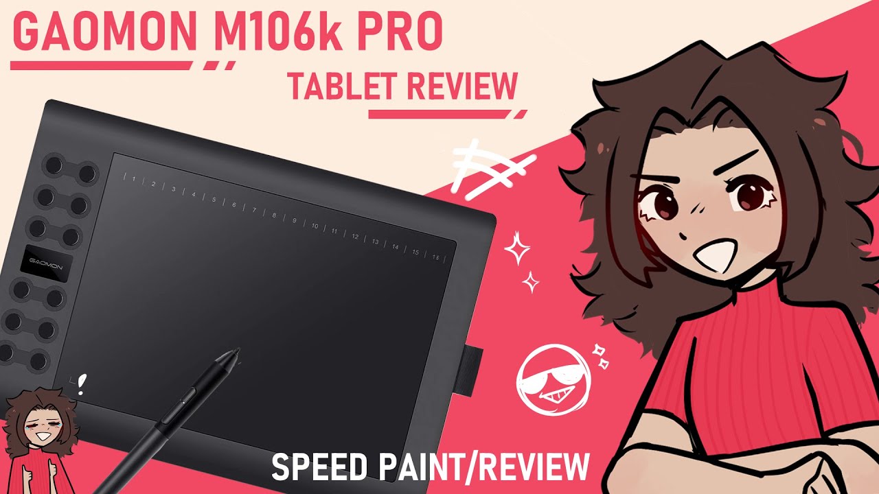 GAOMON M106KPRO Pen Tablet Review!! // drawing my ocs as terrible memes