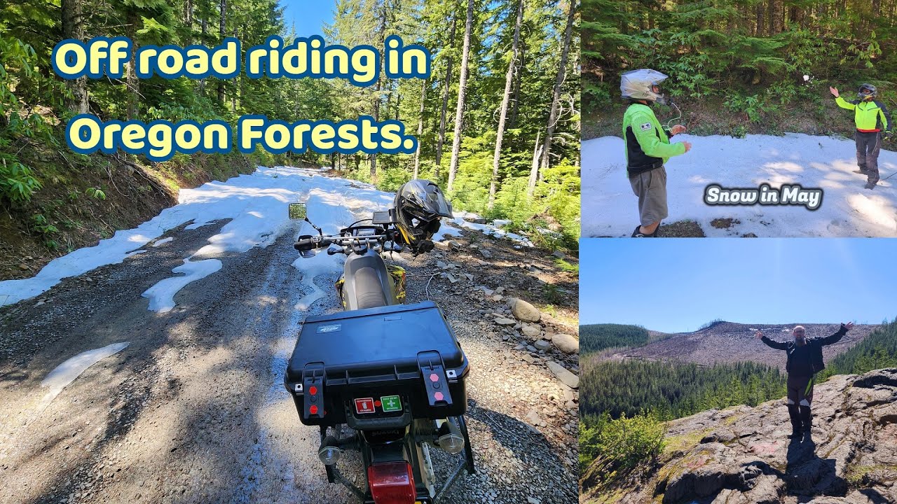 There's snow in those hills! Riding Dual Sport motorcycles out of the Colton Oregon area.