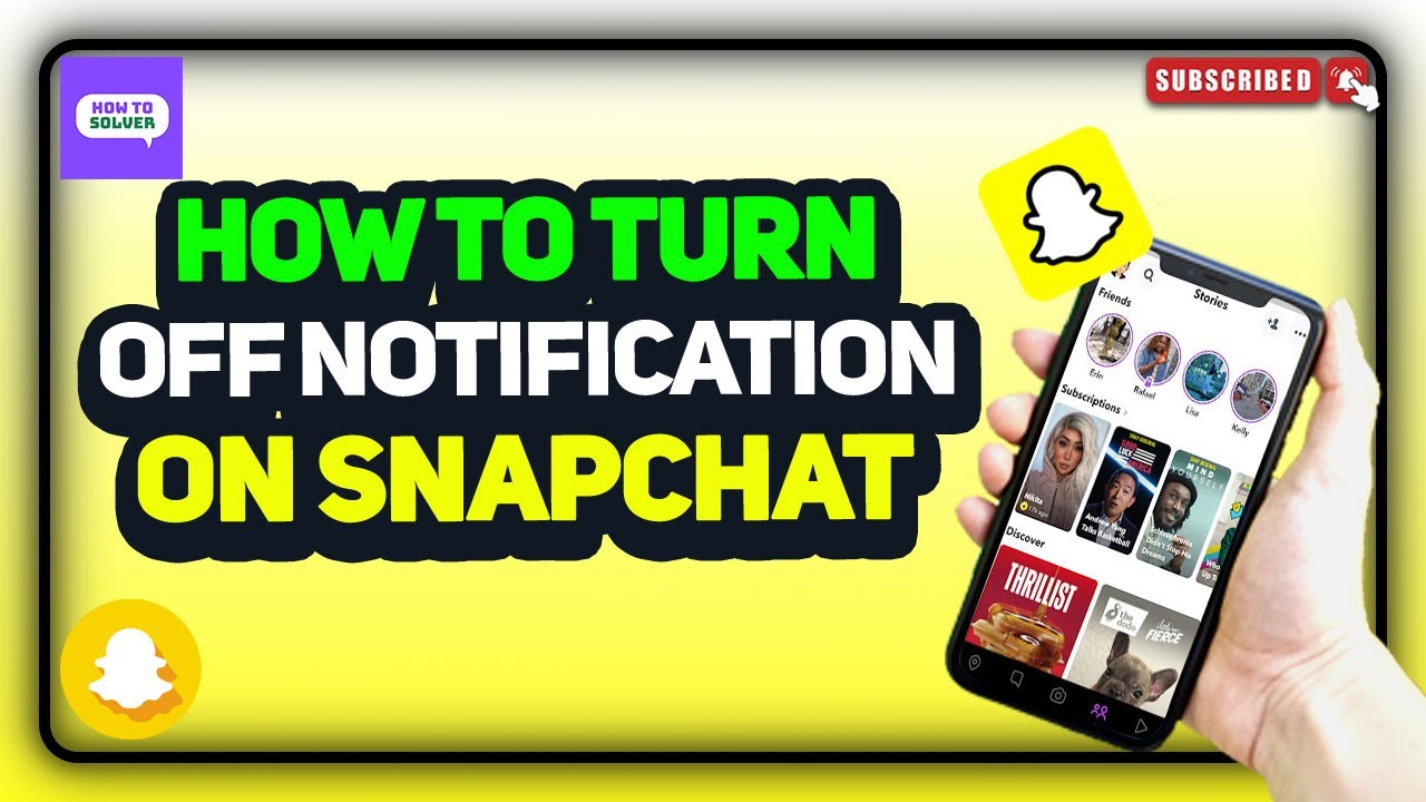 How to turn off notification on Snapchat 2025