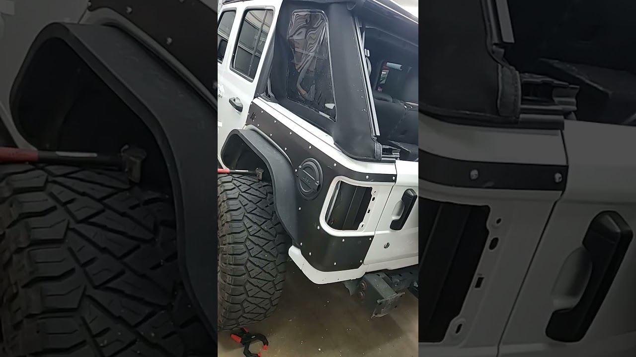 Jeep Wrangler JL rear corner armor installed!!🐻🤙🏽👍🏽