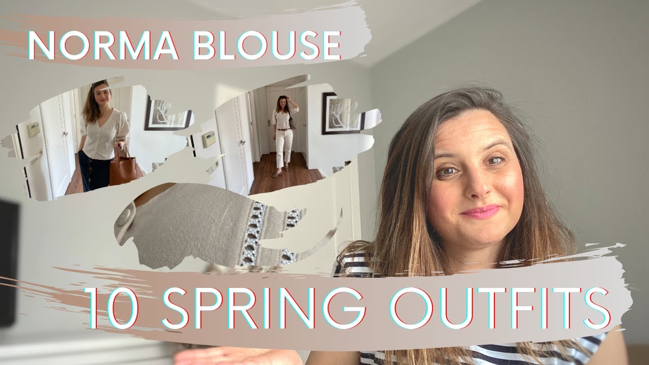 10 Spring Classic Outfit Ideas 2021 With Norma Blouse From Fibre Mood for #SewAprilBlouse Challenge