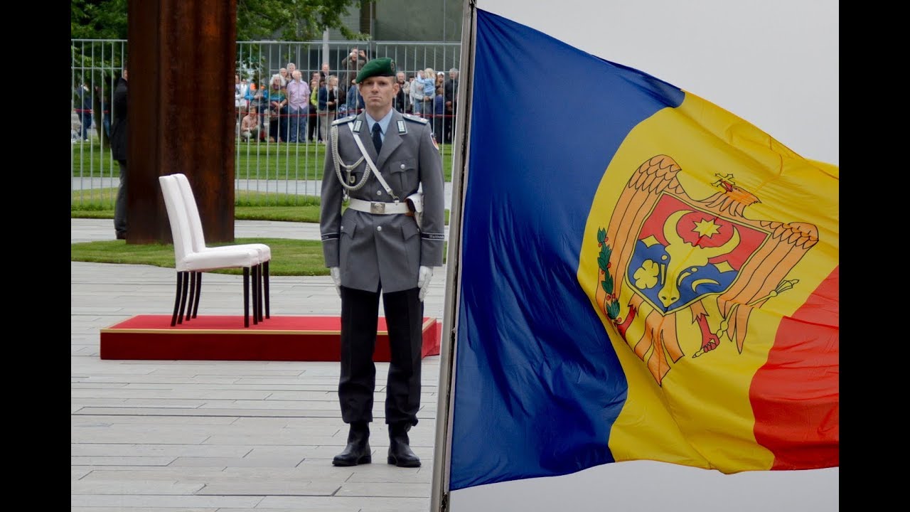 Ehrenkompanie - Moldawiens Ministerpräsidentin Maia Sandu - Militärische Ehren
