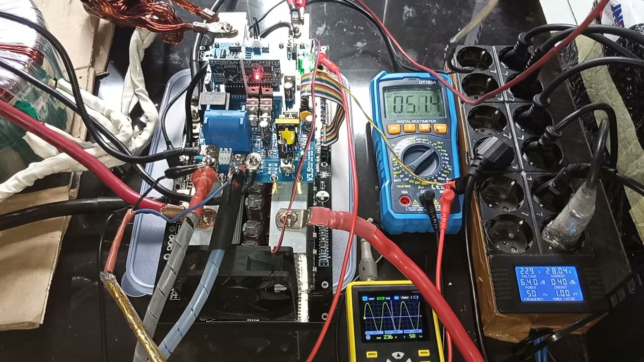 260124UQ80S77D Test uji voltage & beban KIT INVERTER PSW EGS002 TO247 32Mosfet 48V