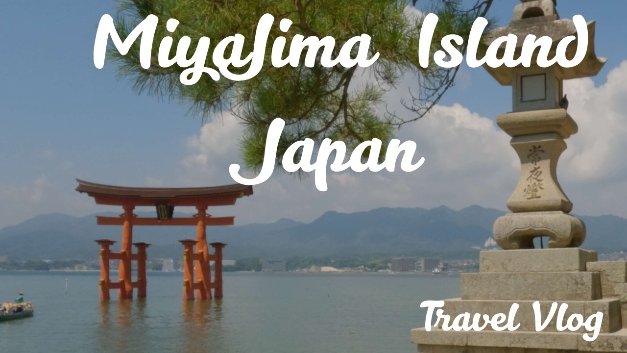 Miyajima Island, cruise ship, magical wild deer destination in one day in Hiroshima 4K walking