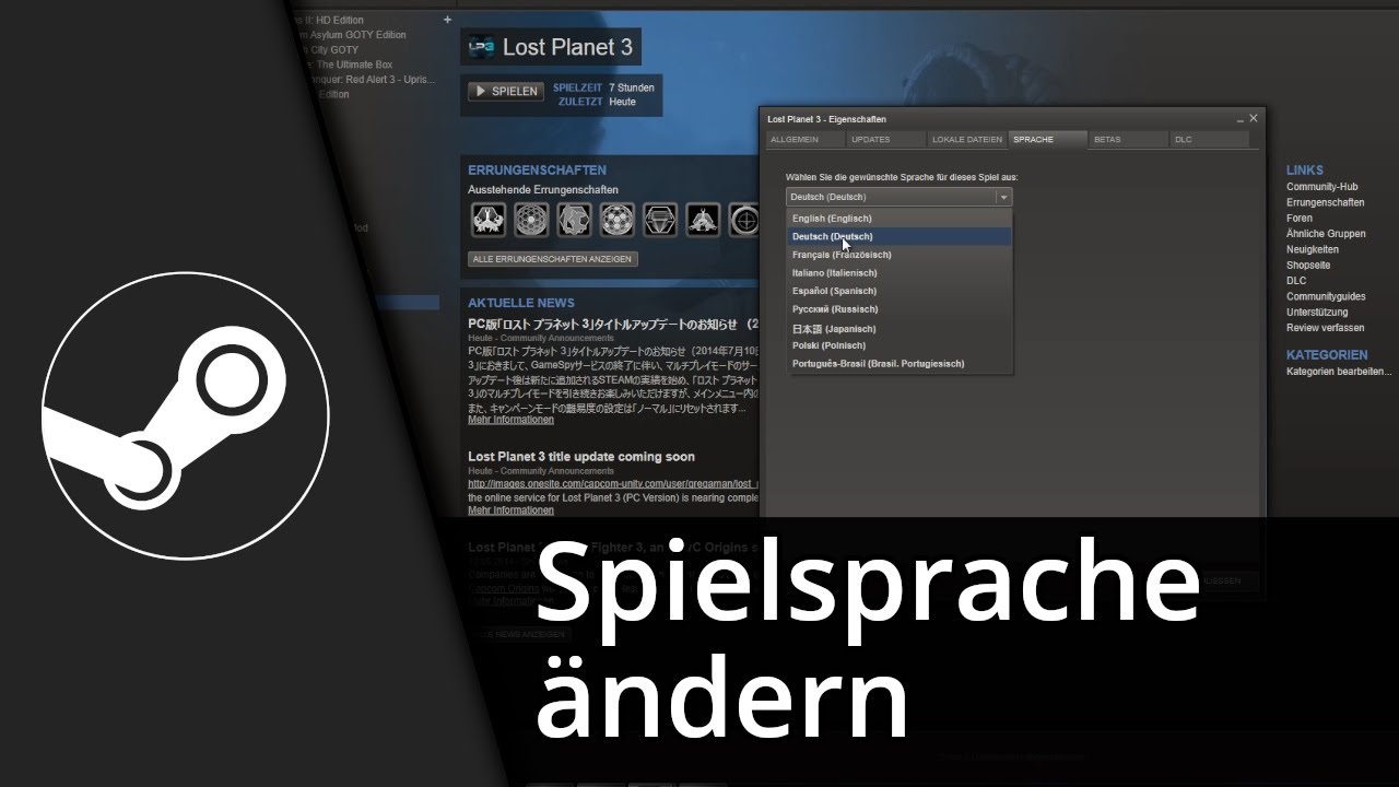 Steam Spielsprache ändern | Steam Spielsprache umstellen ✅ Tutorial