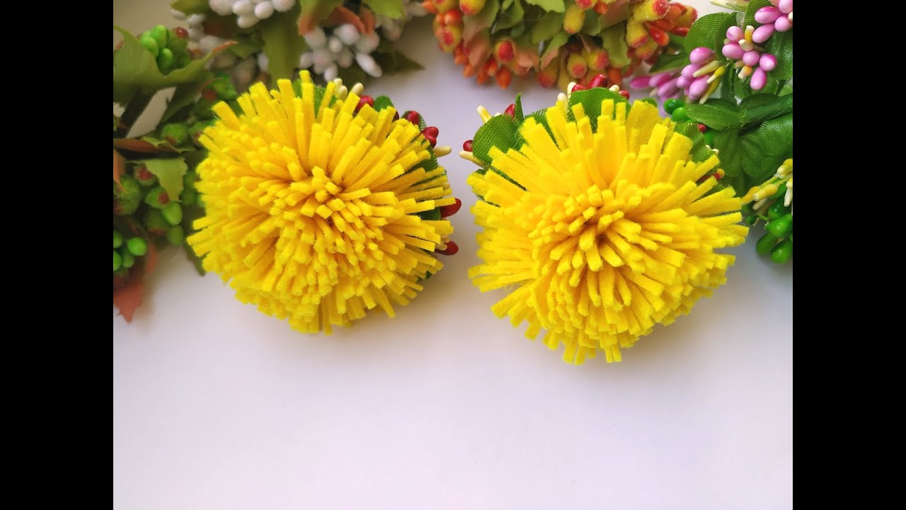 Одуванчики из фетра / Dandelions made of felt
