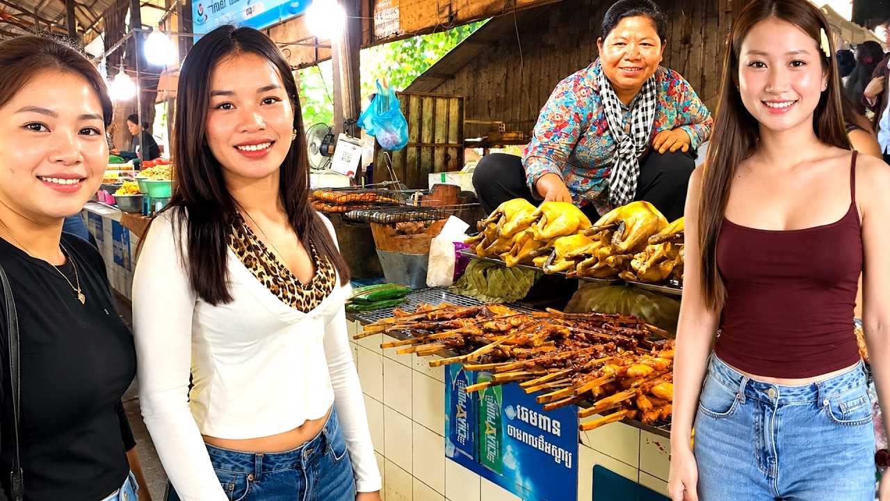 Unbelievable CAMBODIAN Street Food 2026 | Walking Tour in Countryside Market, Kien Svay Krao Resort