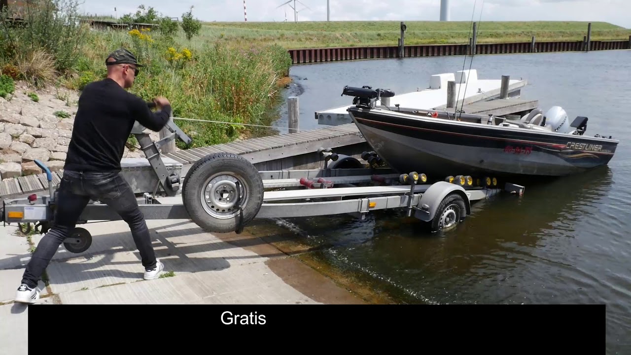 In je eentje traileren, steile helling