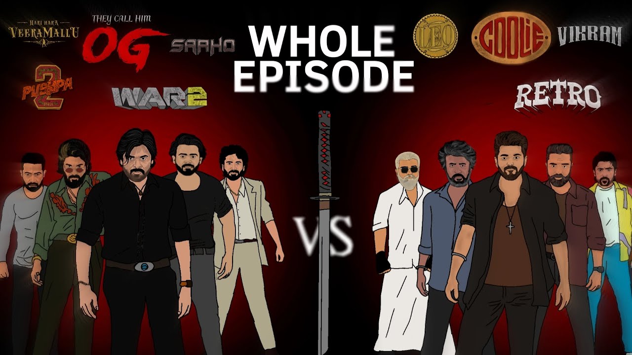 🔥 Tollywood vs Kollywood - OG × Saaho × LCU 2D animated video -Pawan kalyan-Thalapathy-Prabhas-Ajith