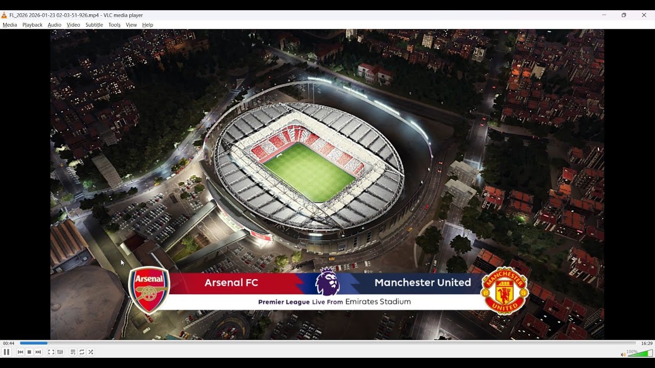 ARSENAL VS MANCHESTER UNITED (SIMULATED REALITY)