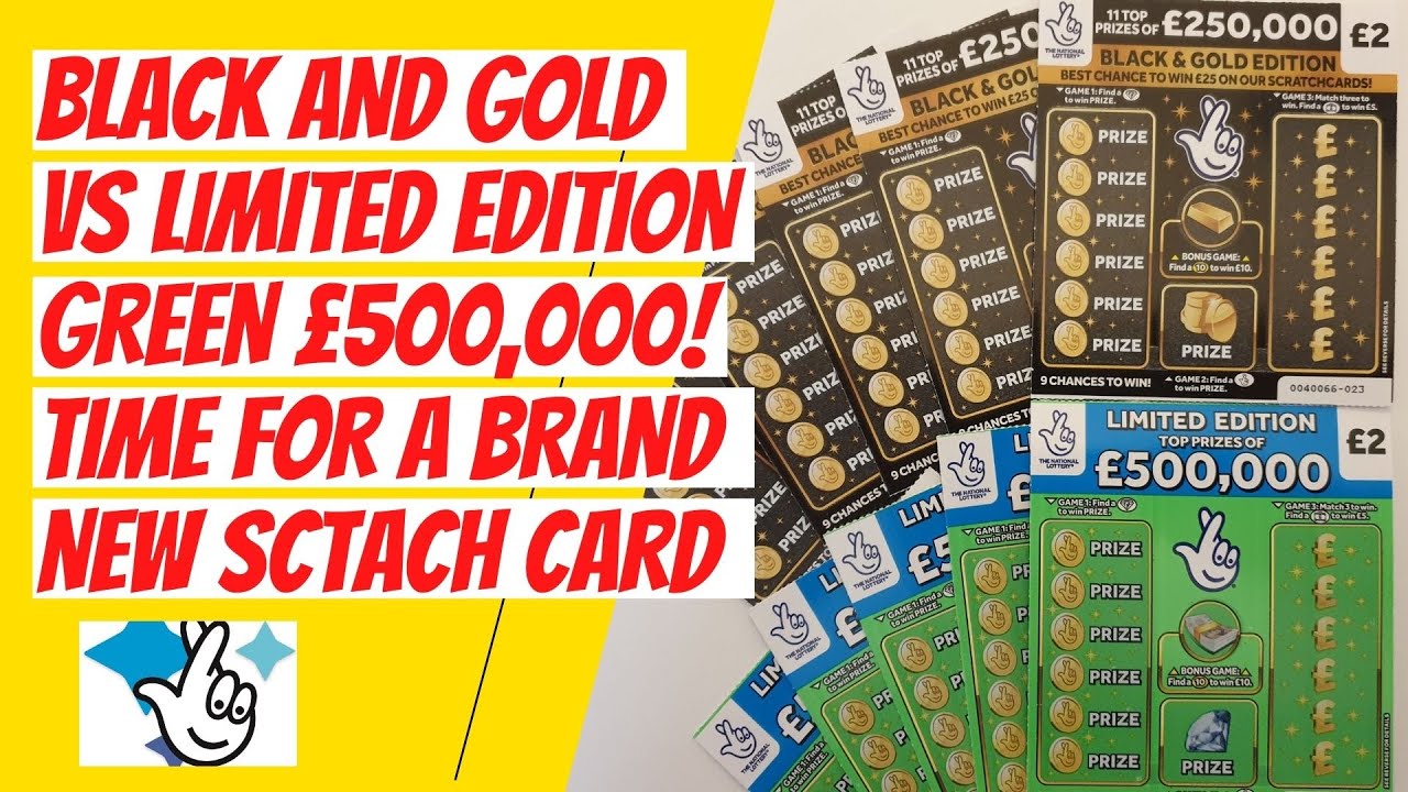 A brand new scratch cards vs an old favourite. Black and Gold against Limited Edition Green!