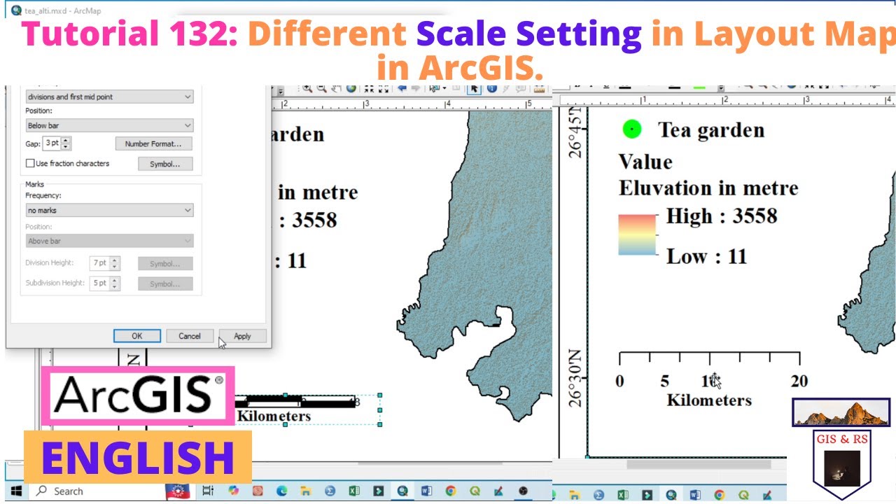 Different Scale setting in Layout Map in ArcGIS